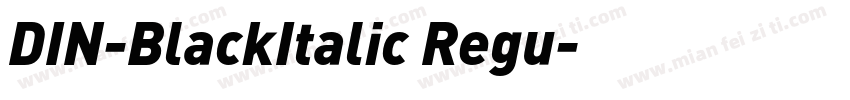 DIN-BlackItalic Regu字体转换
